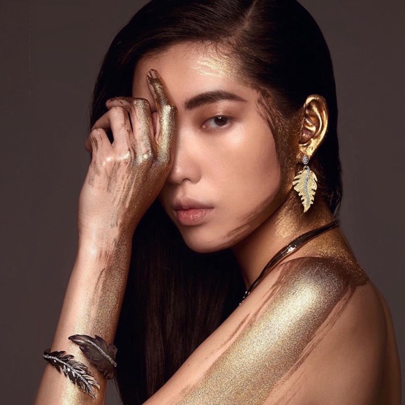 ALEXIS BITTAR • Crystal Feather Drop Earrings - Picture 4 of 5